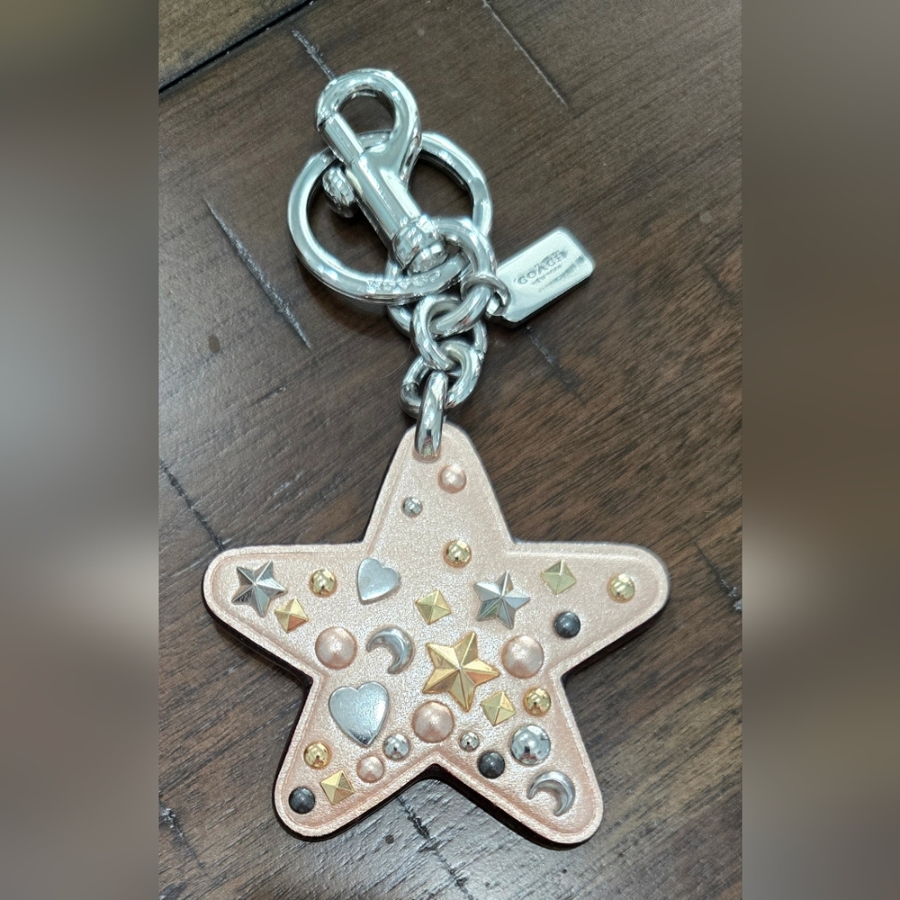 Coach Metallic Star Keychain